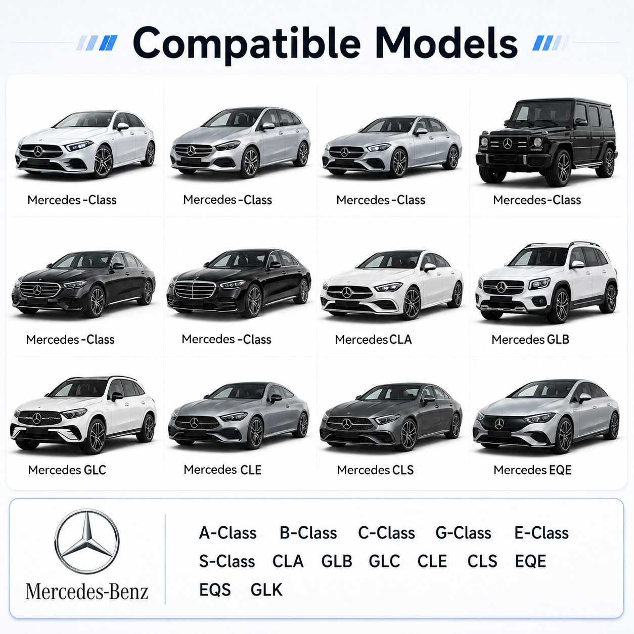 4K Dash Cam for Mercedes-Benz,with STARVIS 2 Sensor, WiFi, App, Loop Recording, G-Sensor,  24H Parking Mode