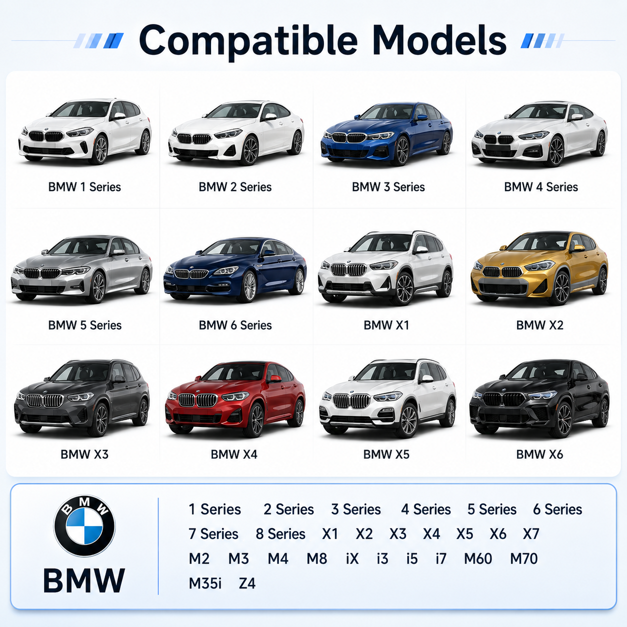 4K Dash Cam for BMW，with STARVIS 2 Sensor, WiFi, App, Loop Recording, G-Sensor,  24H Parking Mode