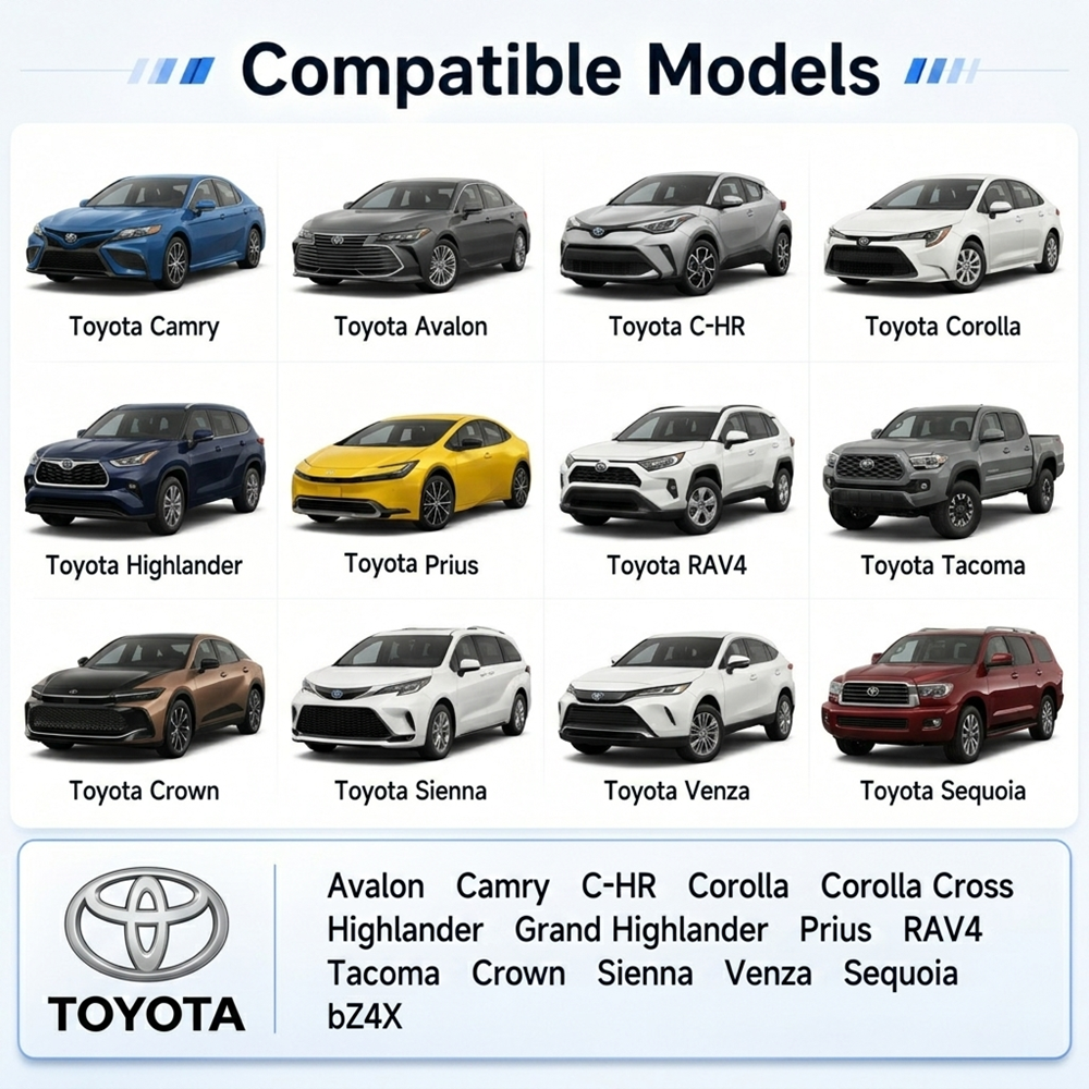 4K Dash Cam for Toyota,with STARVIS 2 Sensor, WiFi, App, Loop Recording, G-Sensor,  24H Parking Mode