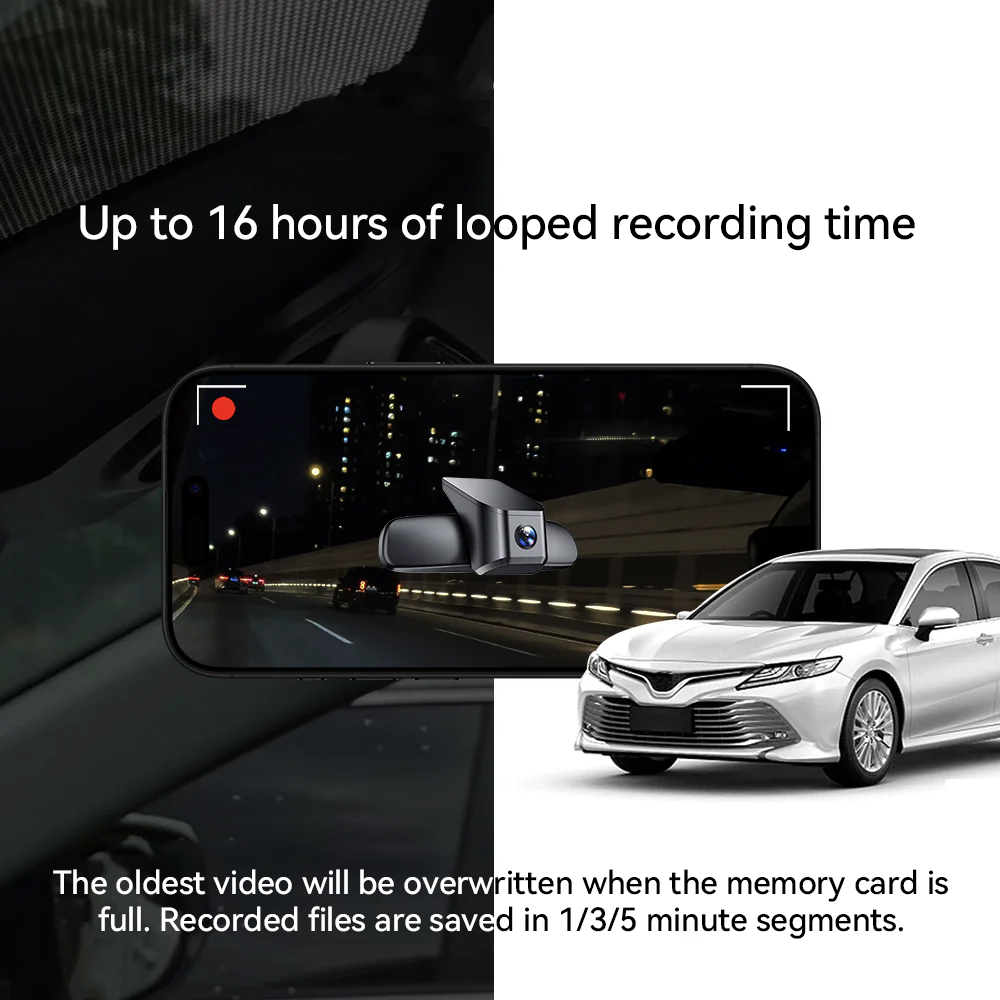 4K Dash Cam for Audi，with STARVIS 2 Sensor, WiFi, App, Loop Recording, G-Sensor,  24H Parking Mode