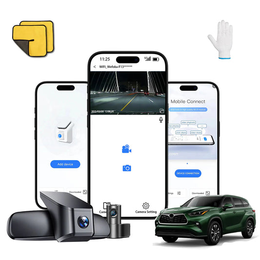 Toyota Highlander 4K Dash Cam (2020-2025) | OEM Style Dual Channel