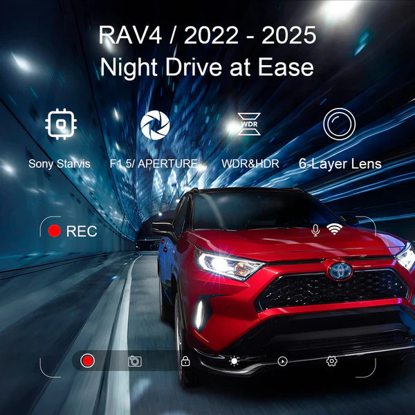 Toyota Camry 4K Dash Cam (2021-2026) | OEM Style Dual Channel