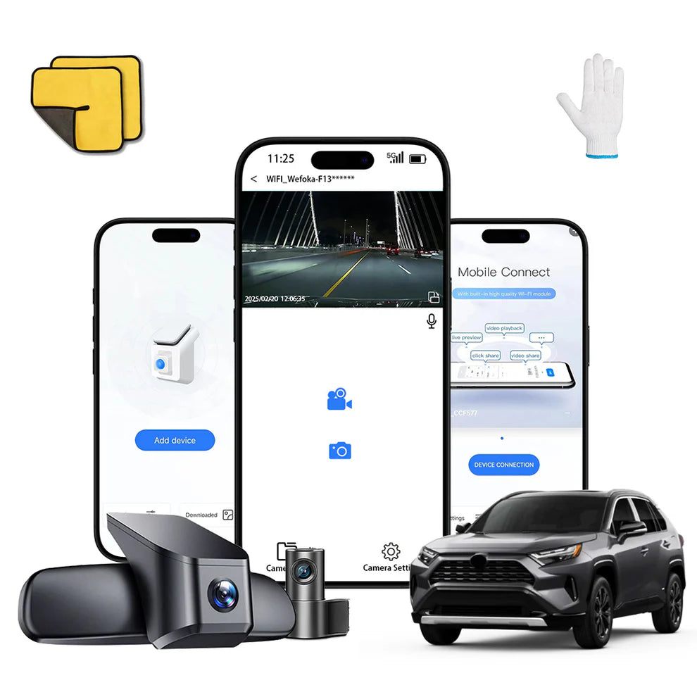 Toyota Camry 4K Dash Cam (2021-2026) | OEM Style Dual Channel